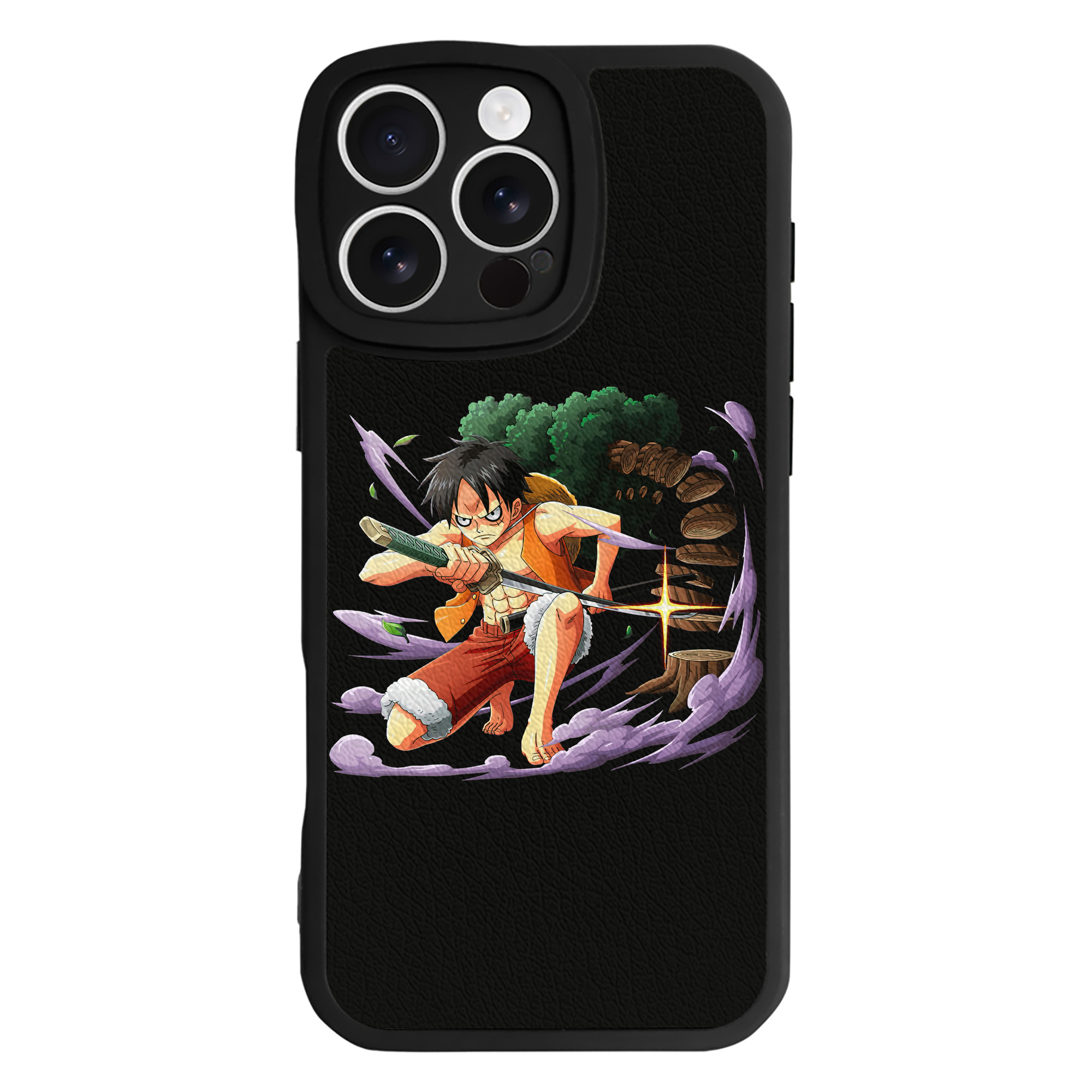 （画像用） ワンピース モンキー・D・ルフィ ONE PIECE Monkey D. Luffy 【iPhone 16シリーズ対応】シリコンスマホケース（レザー調） 材質：シリコン